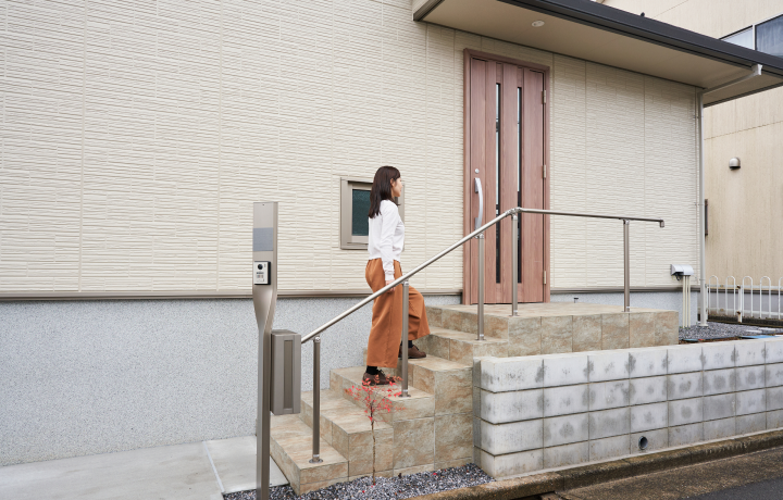 階段・アプローチへの手すり取り付けの施工イメージ