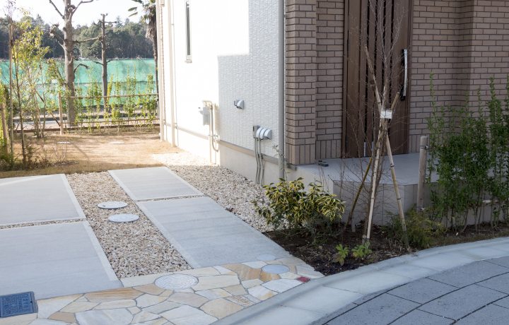 アプローチの改修の施工イメージ